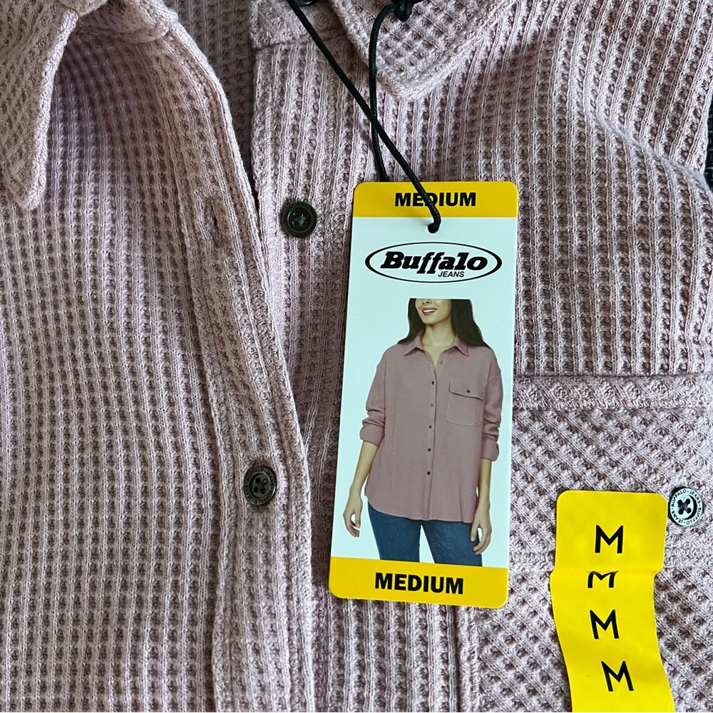 NWT Buffalo Women's Waffle Button-Down Top - Picture 7 of 8